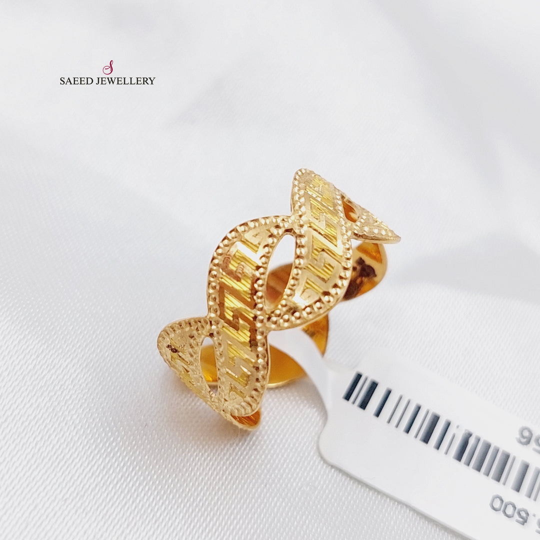 21K Gold Virna Wedding Ring by Saeed Jewelry - Image 3