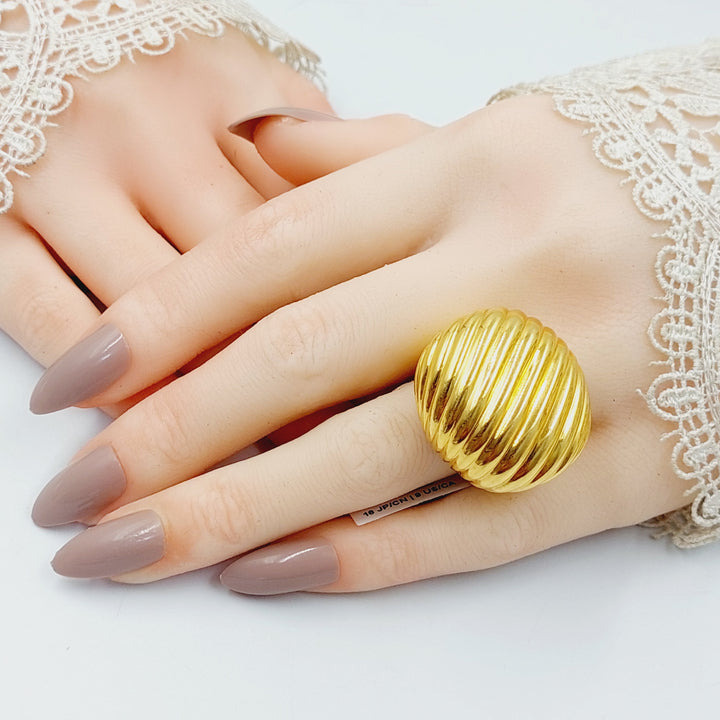 21K Gold Waves Ring by Saeed Jewelry - Image 4