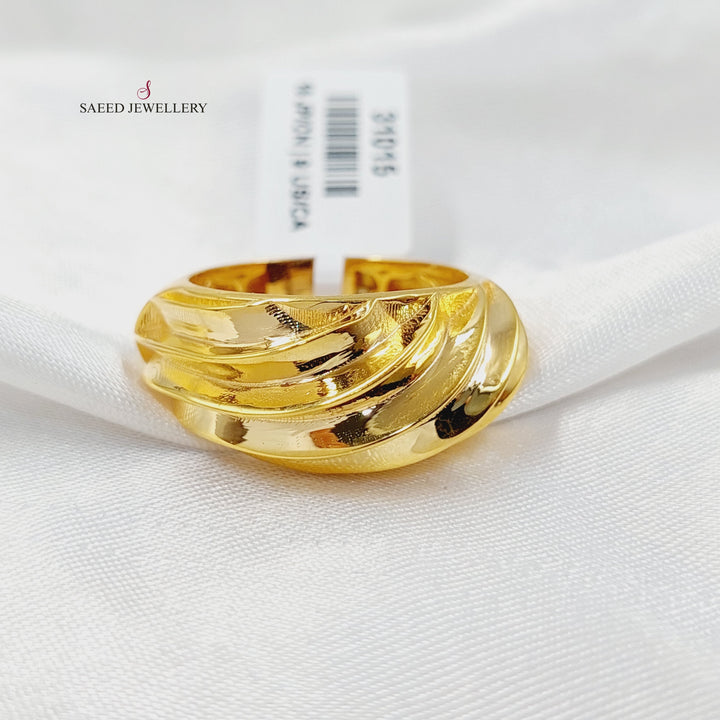 21K Gold Waves Ring by Saeed Jewelry - Image 4