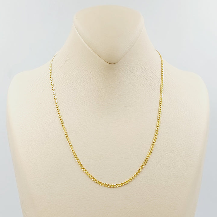 21K Gold 2.5mm Curb Chain by Saeed Jewelry - Image 6