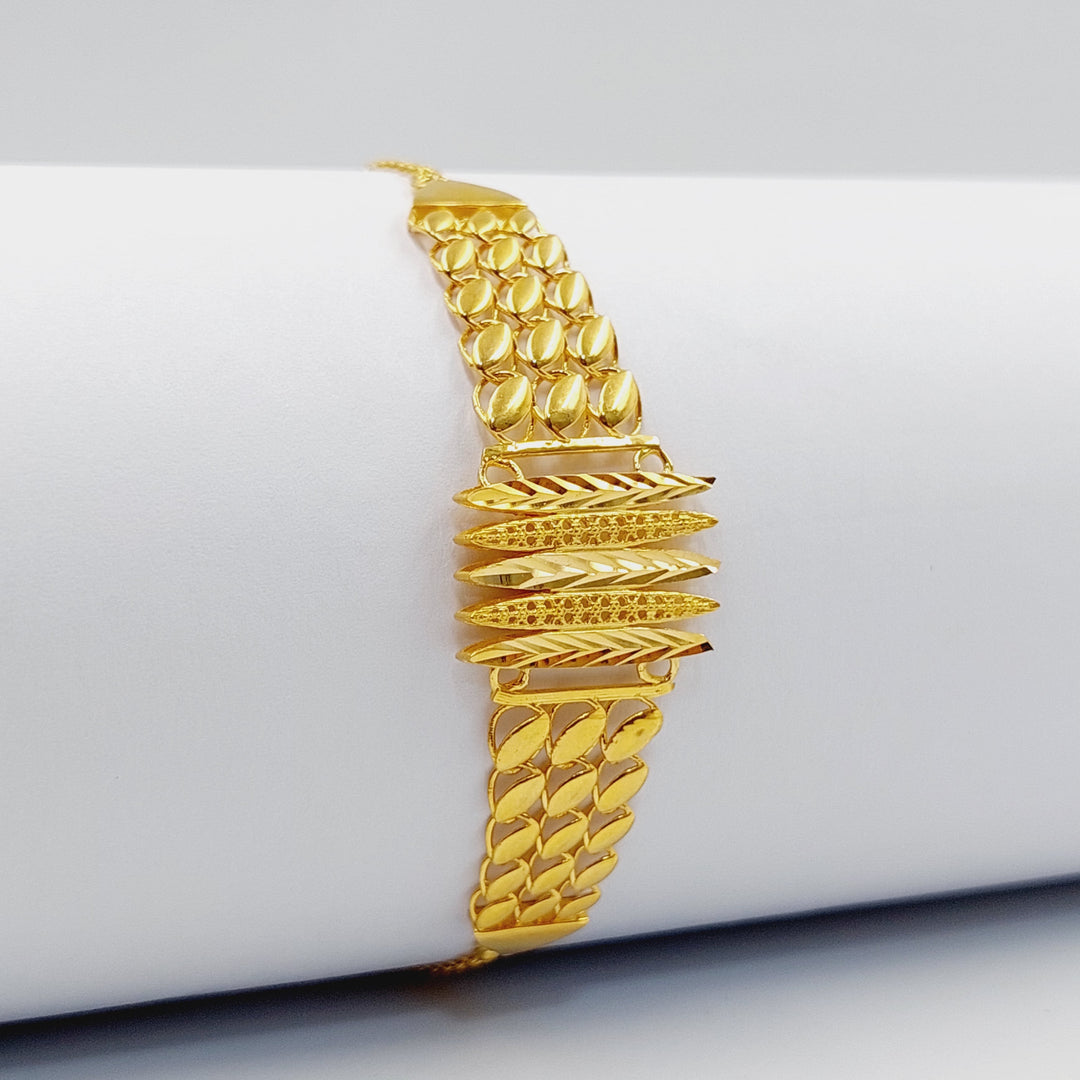 21K Gold Wings Bracelet by Saeed Jewelry - Image 4