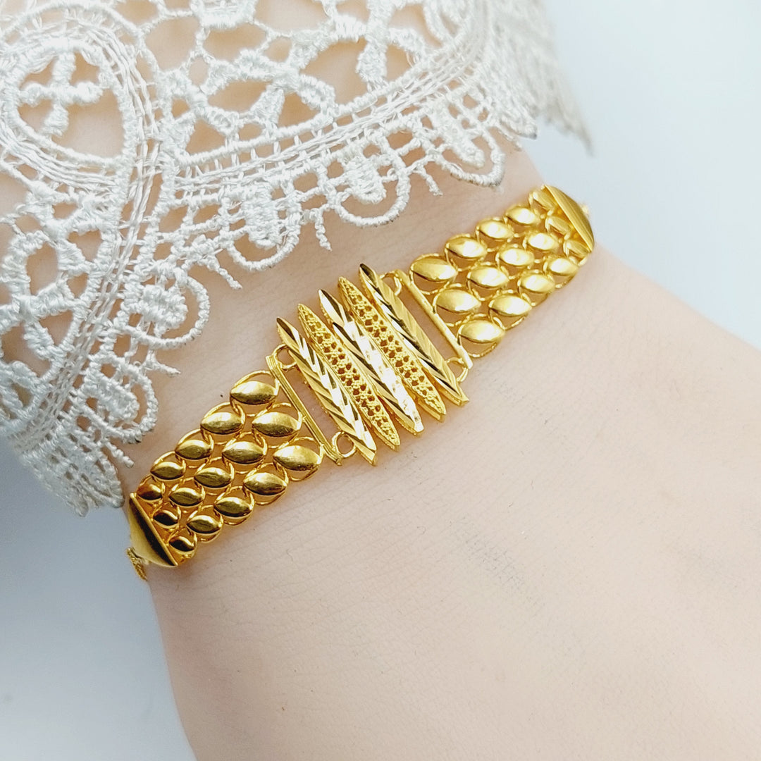 21K Gold Wings Bracelet by Saeed Jewelry - Image 5