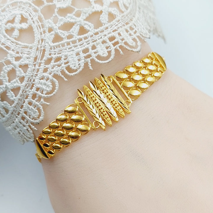 21K Gold Wings Bracelet by Saeed Jewelry - Image 5