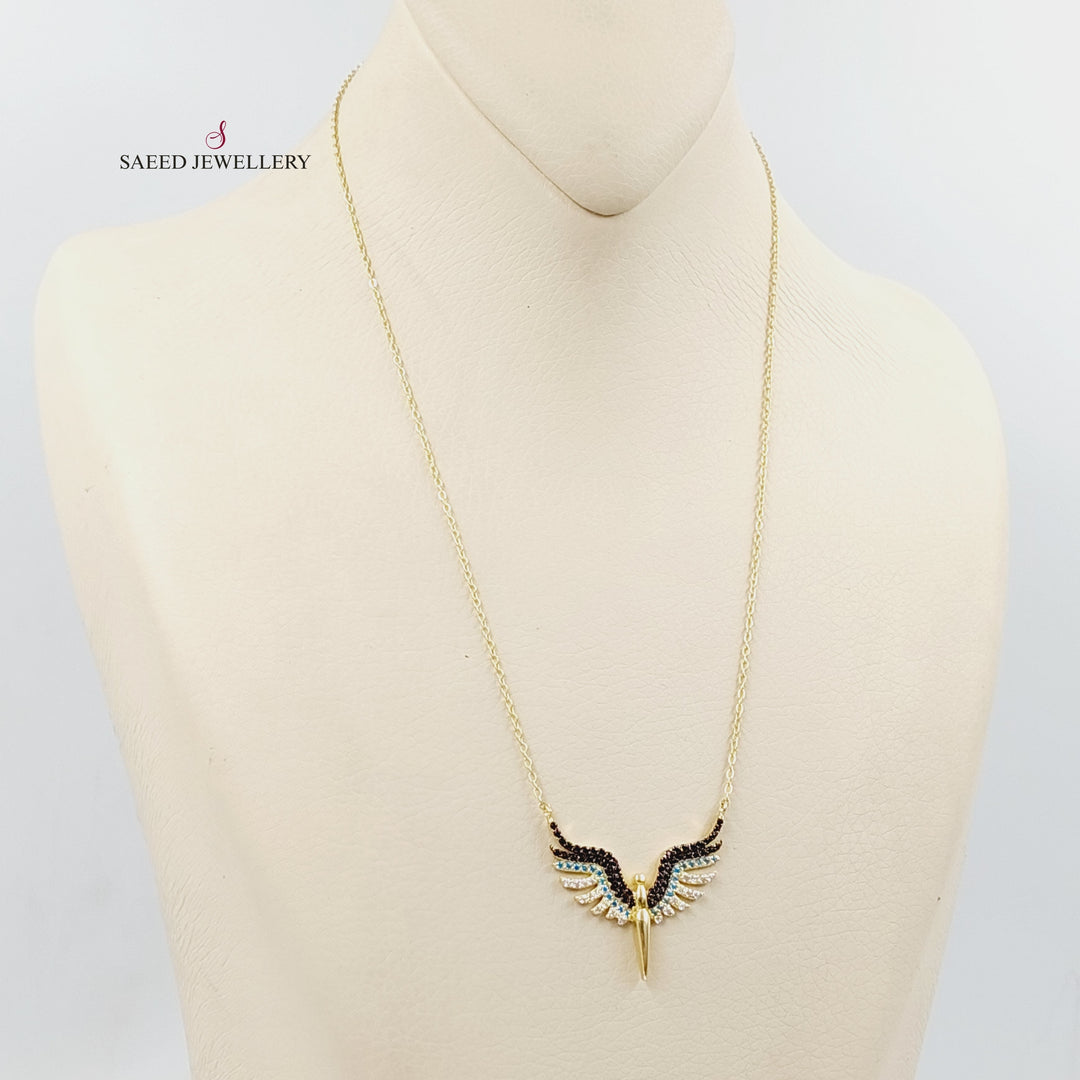 18K Gold Wings Necklace by Saeed Jewelry - Image 3