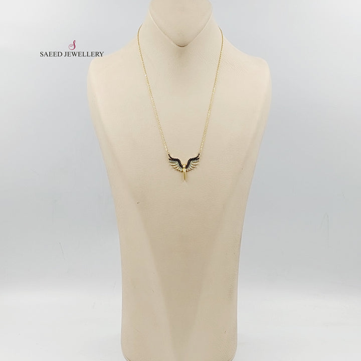 18K Gold Wings Necklace by Saeed Jewelry - Image 4
