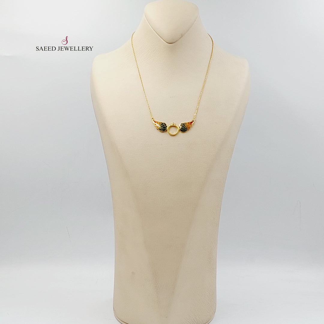 21K Gold Wings Necklace by Saeed Jewelry - Image 5