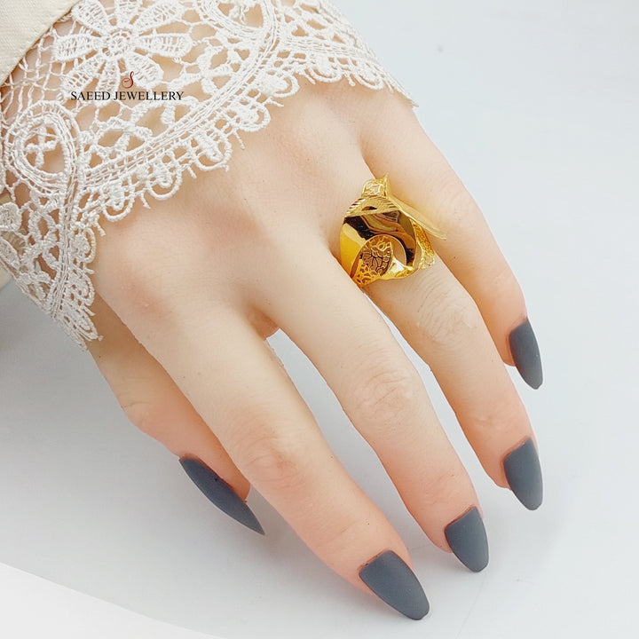 21K Gold Wings Ring by Saeed Jewelry - Image 3