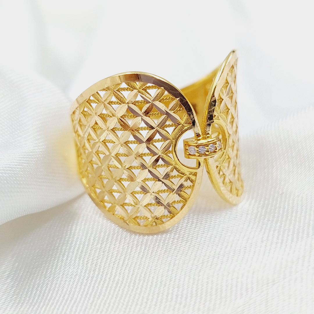 21K Gold Wings Ring by Saeed Jewelry - Image 3