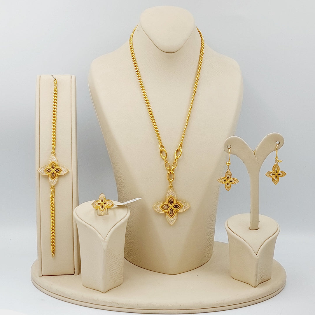 21K Gold Four Pieces Star Set by Saeed Jewelry - Image 1