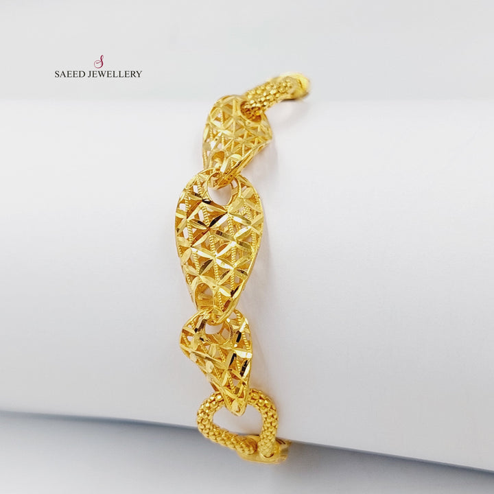 Zircon Studded Jessica Bracelet  Made Of 21K Yellow Gold by Saeed Jewelry-29932