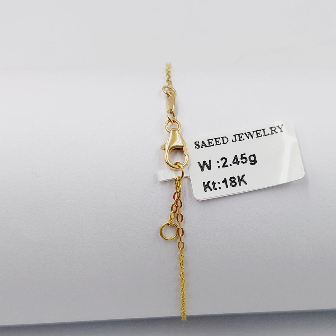 18K Gold Zircon Studded Palestine Bracelet by Saeed Jewelry - Image 2