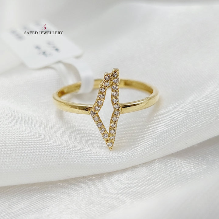 18K Gold Zircon Studded Palestine Ring by Saeed Jewelry - Image 1