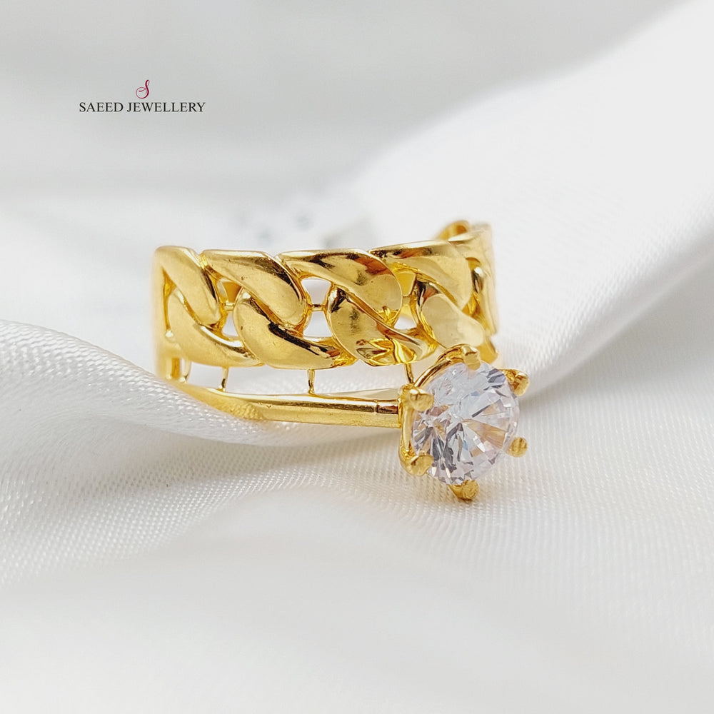 21K Gold Solitaire Engagement Ring by Saeed Jewelry - Image 2