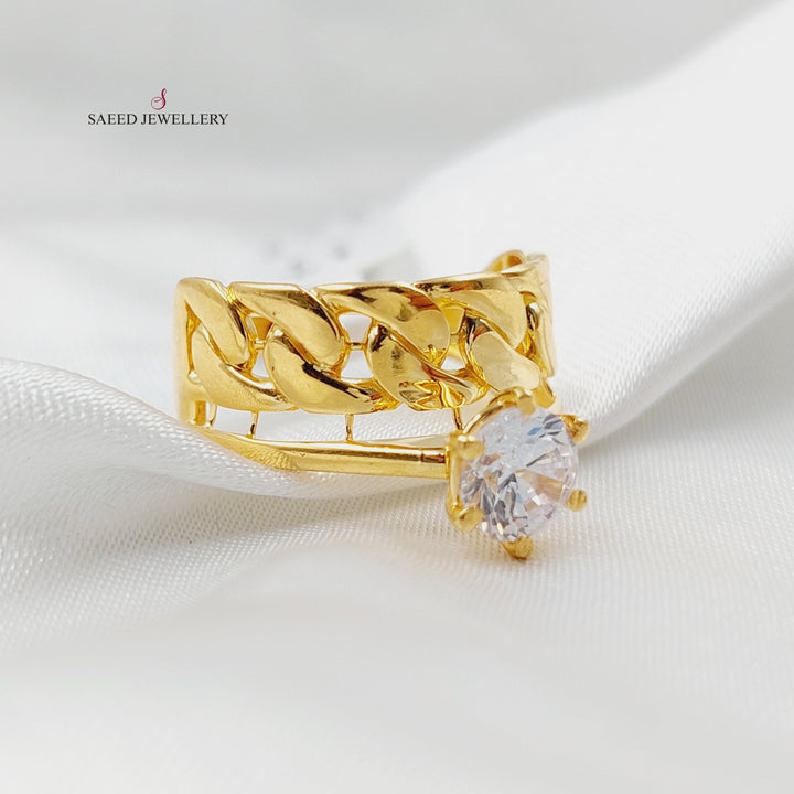 21K Gold Solitaire Engagement Ring by Saeed Jewelry - Image 6
