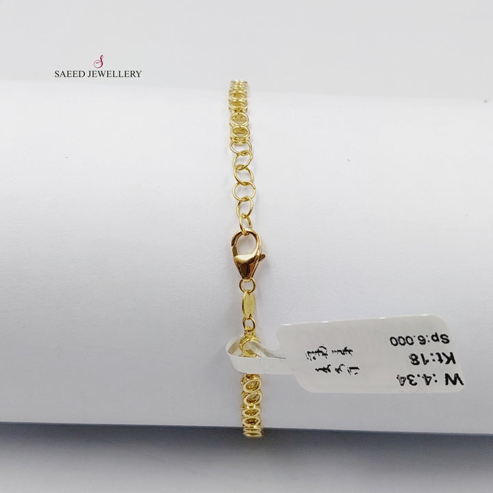 18K Gold Zircon Studded Tears Bracelet by Saeed Jewelry - Image 2