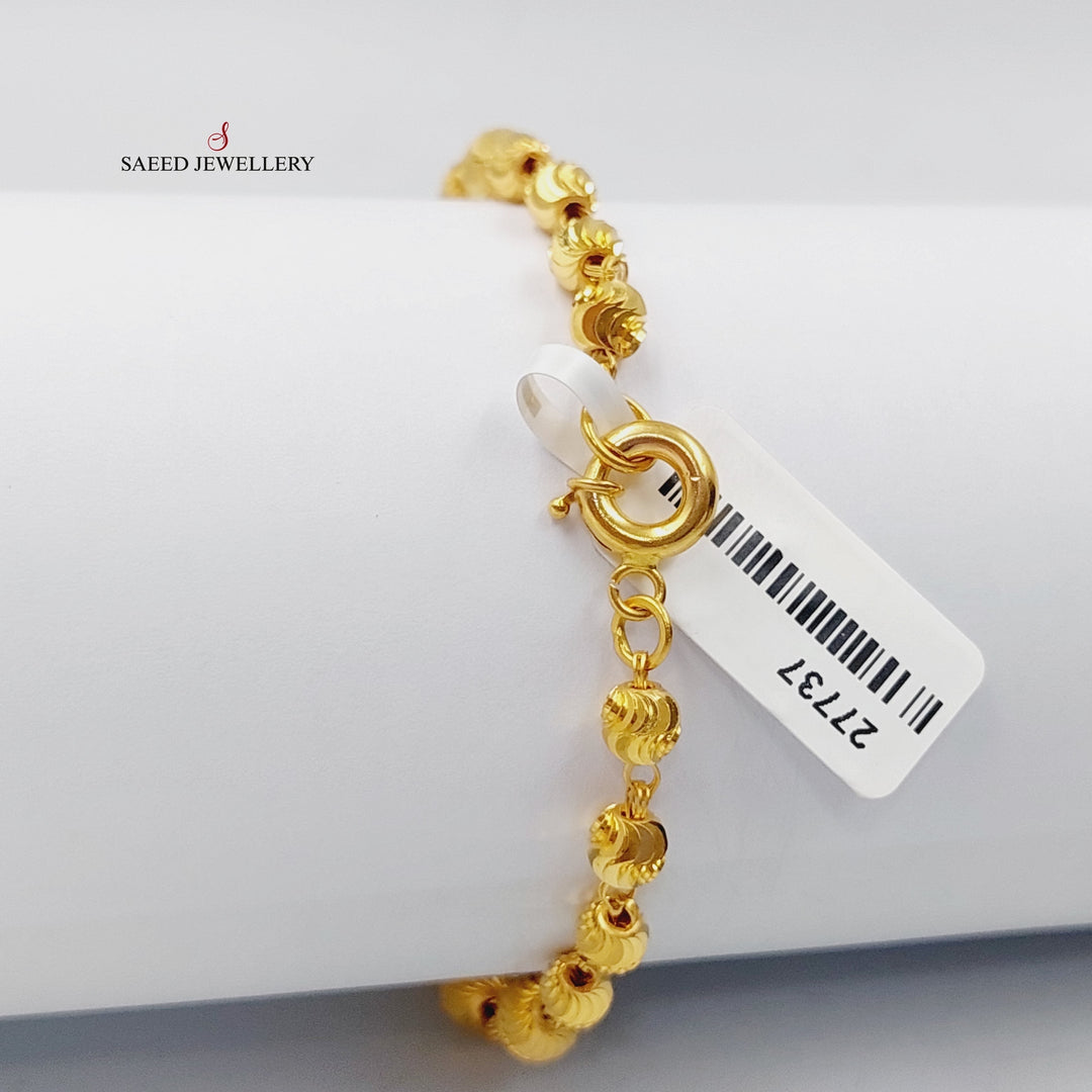 21K Gold Balls Bracelet by Saeed Jewelry - Image 2