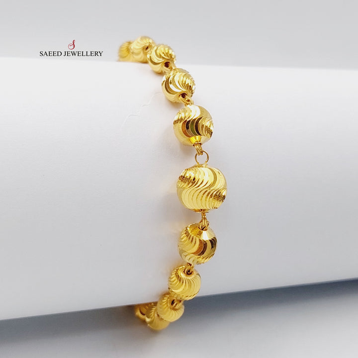 21K Gold Balls Bracelet by Saeed Jewelry - Image 5