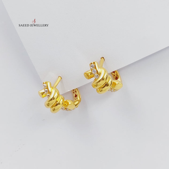 21K Gold Zircon Studded Nail 3-pieces Set by Saeed Jewelry - Image 5