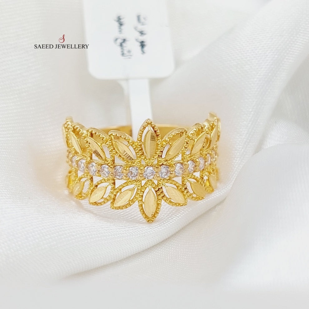 Zirconed Spike Sets Made Of 21K Yellow Gold by Saeed Jewelry-27603