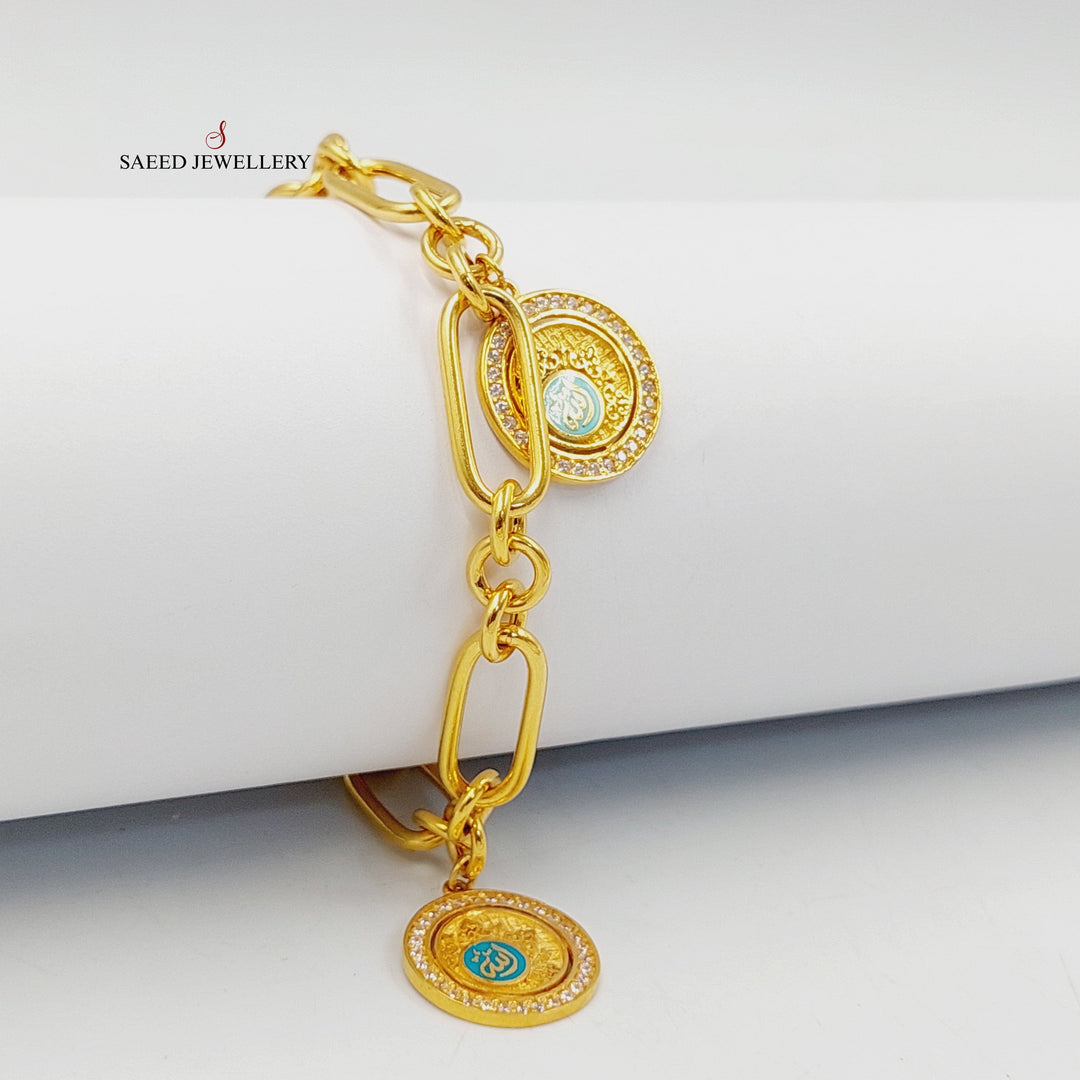 21K Gold Dandash Paperclip Bracelet by Saeed Jewelry - Image 3