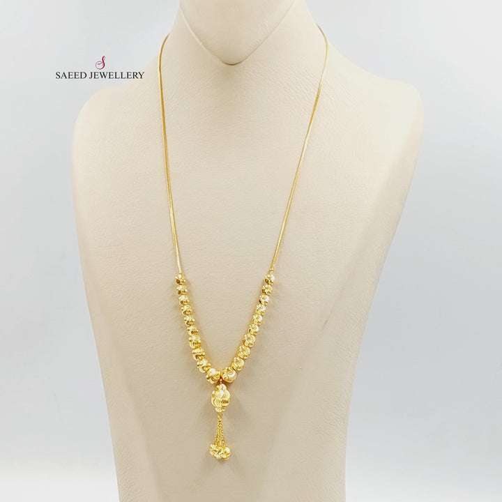 21K Gold Deluxe Balls Necklace by Saeed Jewelry - Image 6