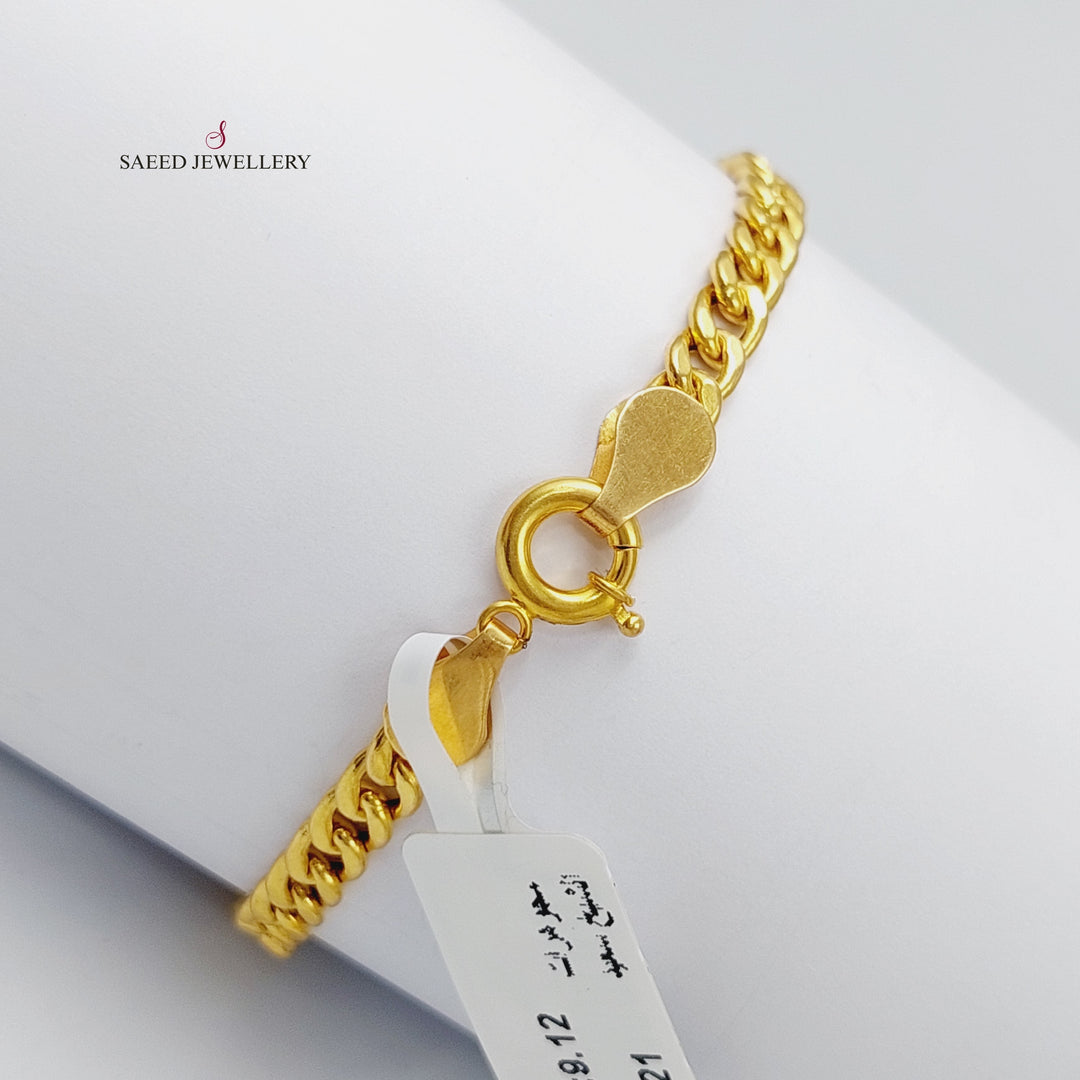 21K Gold Fancy Chain Bracelet by Saeed Jewelry - Image 6