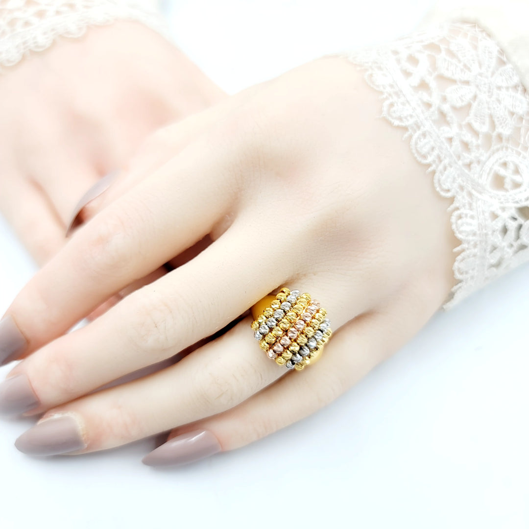 Balls Ring Made of 21K Gold by Saeed Jewelry 