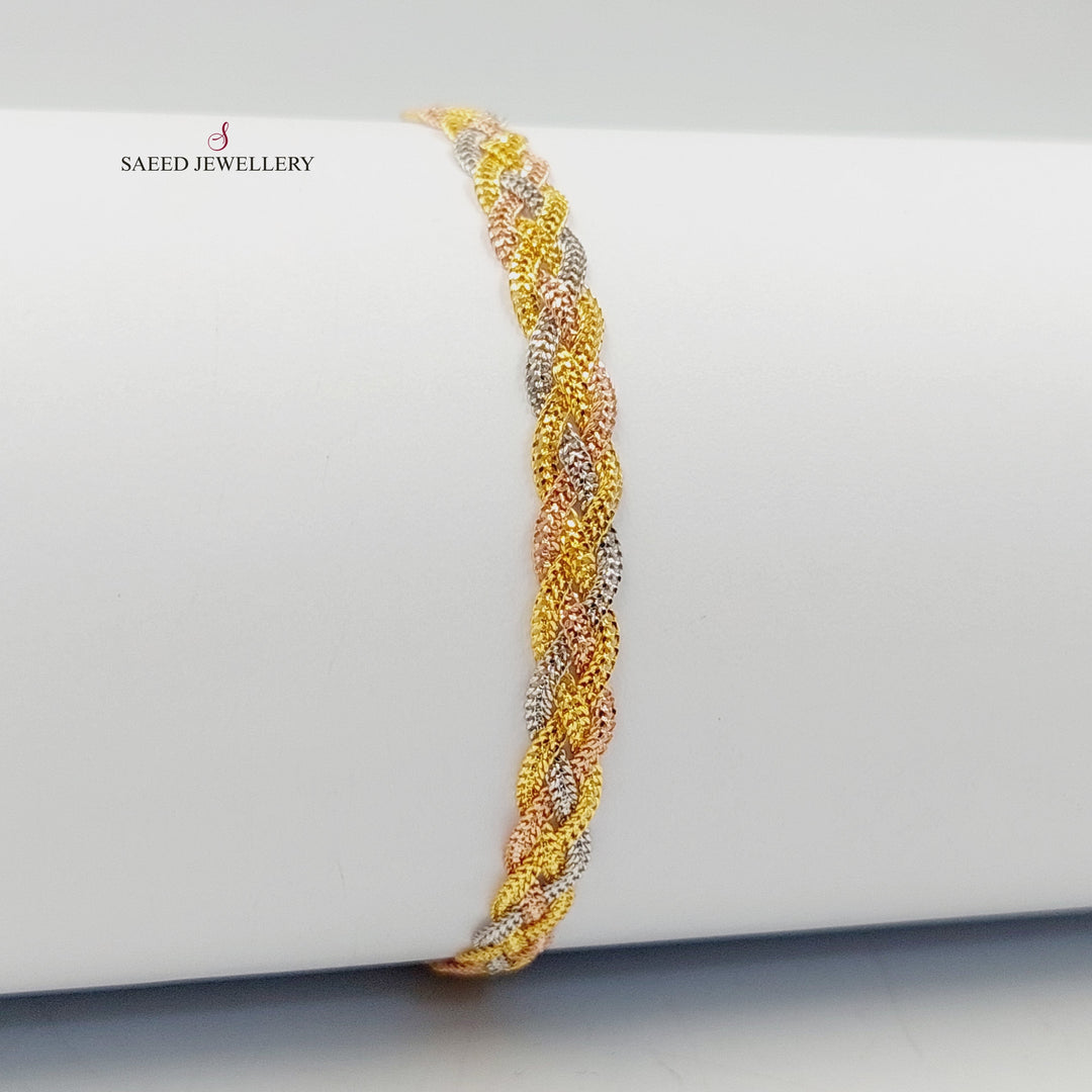 21K Gold Fancy Bracelet by Saeed Jewelry - Image 4