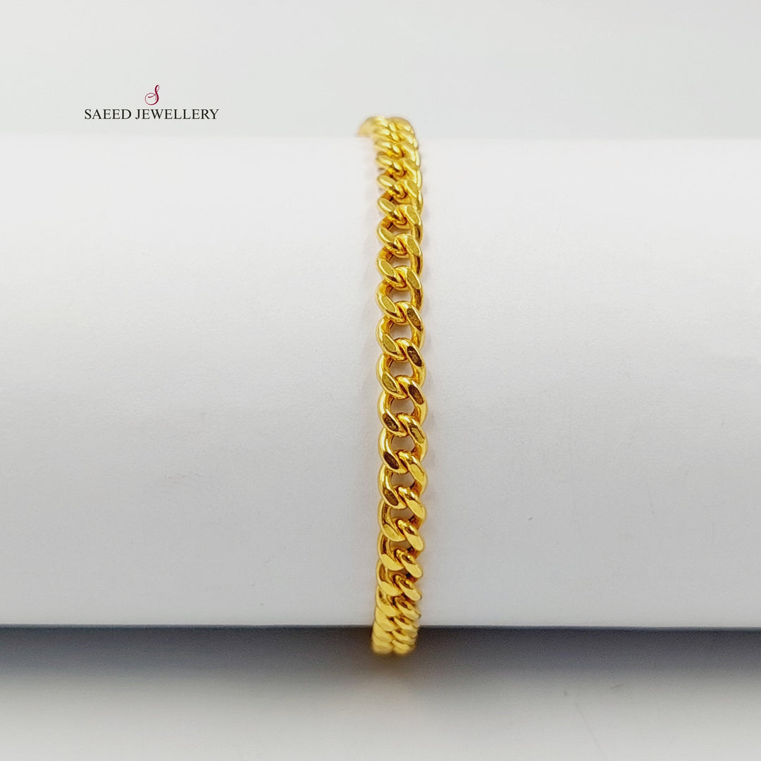 21K Gold Cuban Links Bracelet by Saeed Jewelry - Image 1