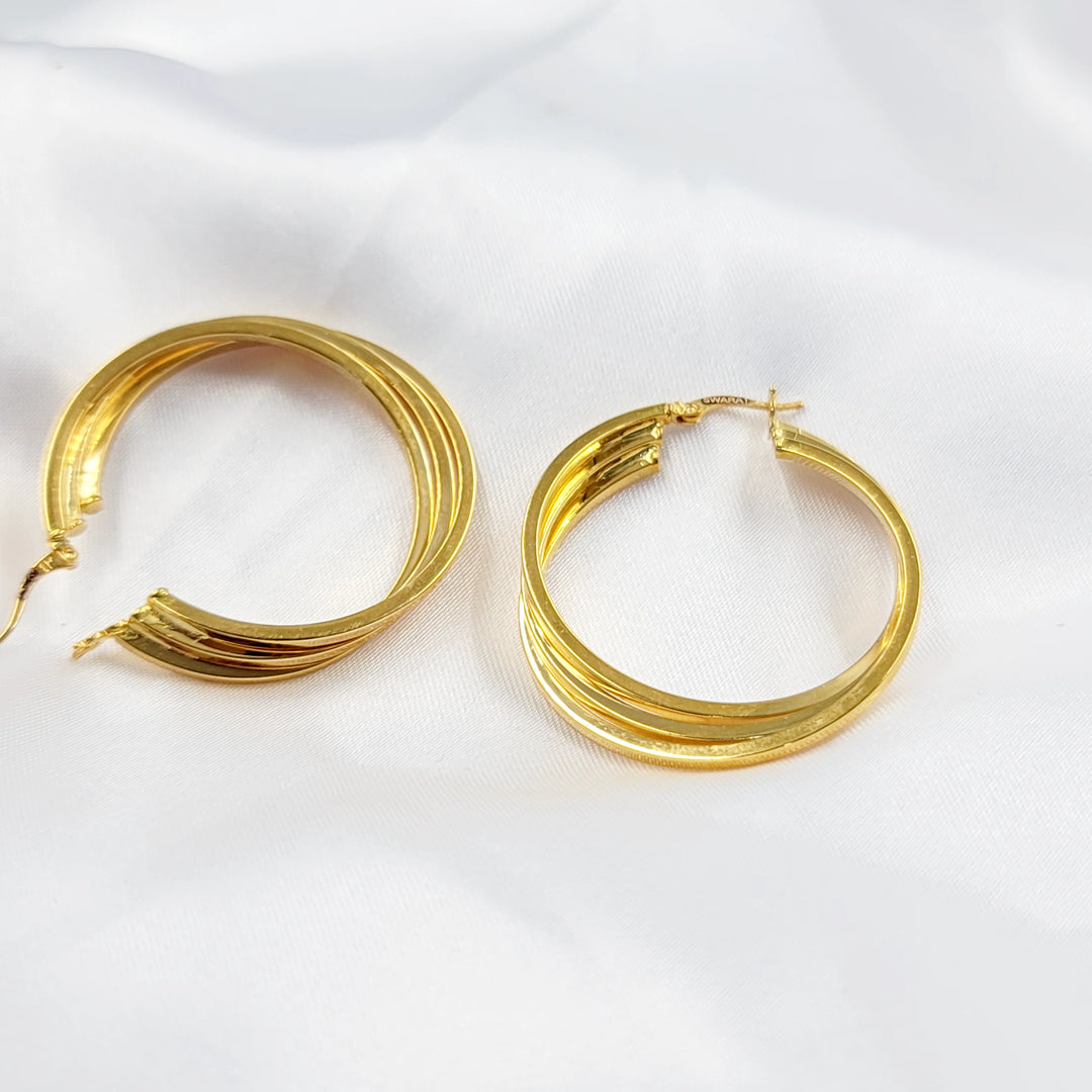 Hoop Earrings Made of 21K Gold by Saeed Jewelry 