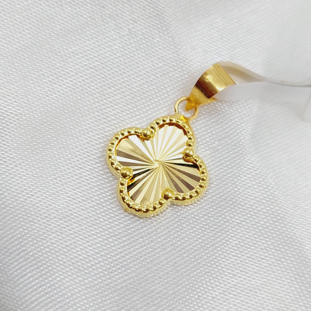 18K Gold 18K Clover Pendant by Saeed Jewelry - Image 5