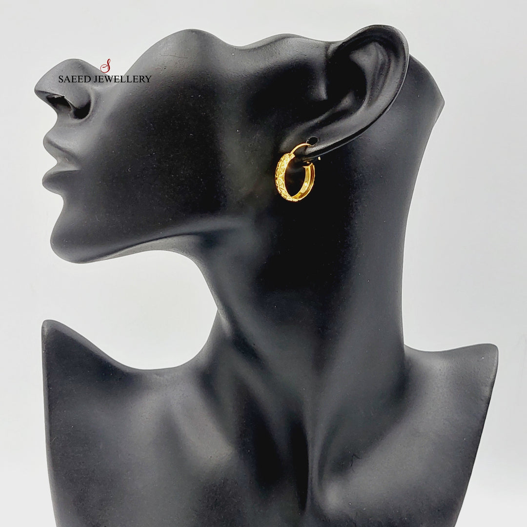 21K حلق ذبلة-مجوهرات الشيخ سعيد-Saeed Jewelry 