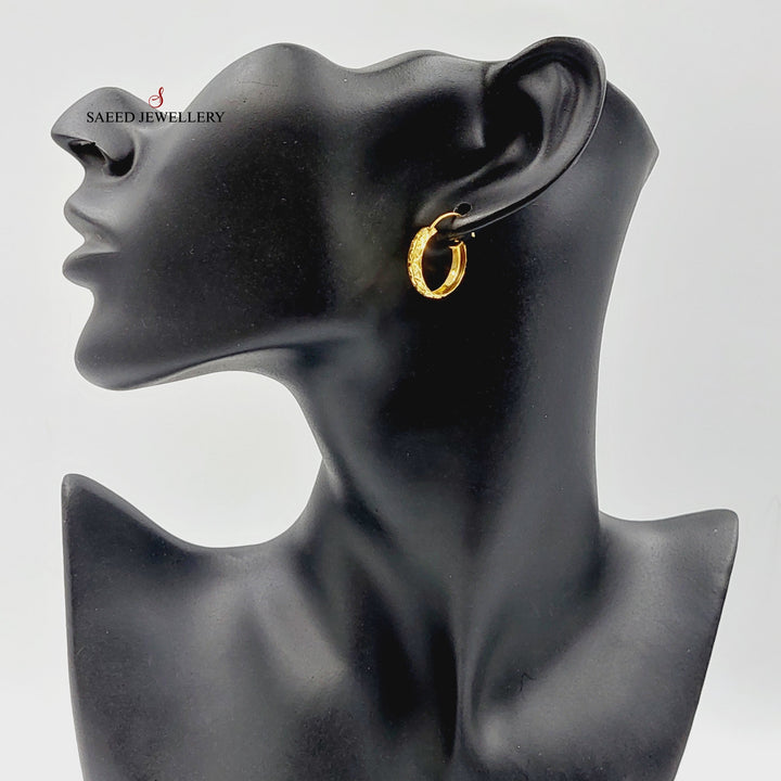 21K حلق ذبلة-مجوهرات الشيخ سعيد-Saeed Jewelry 