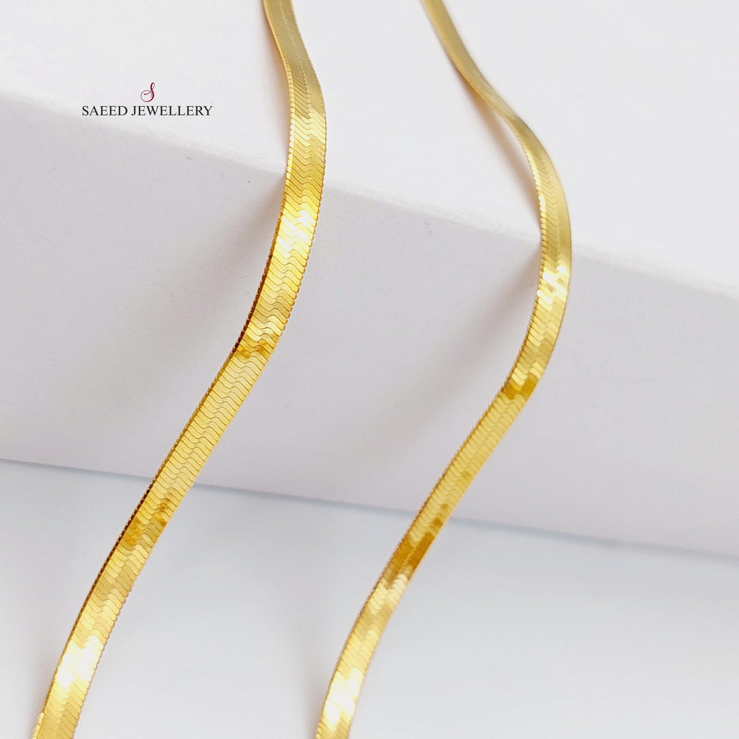 21K Gold 45cm wide Chain by Saeed Jewelry - Image 5