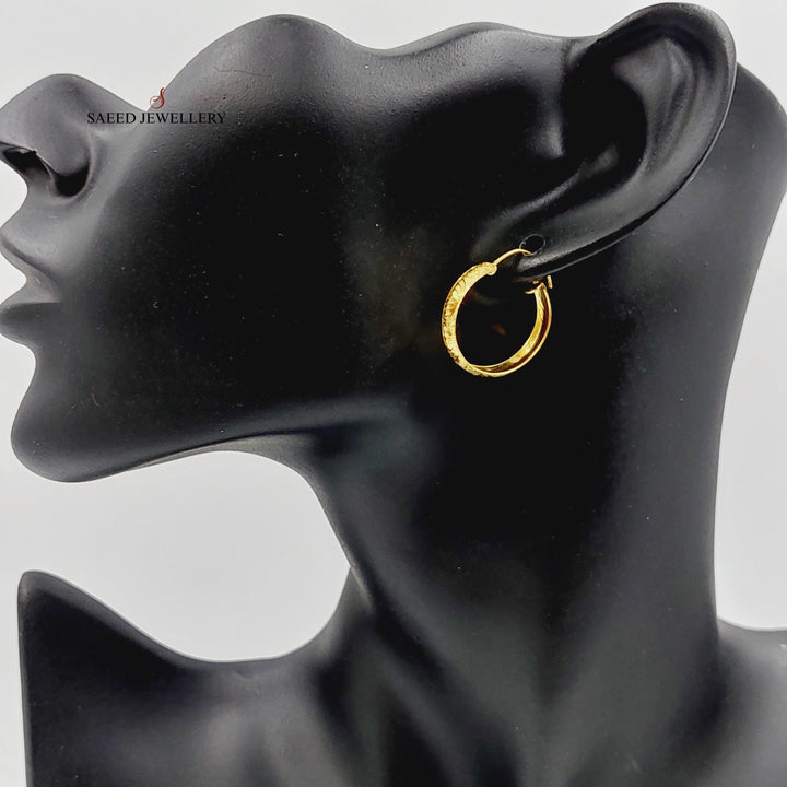 21K Gold Hoop Earrings by Saeed Jewelry - Image 5