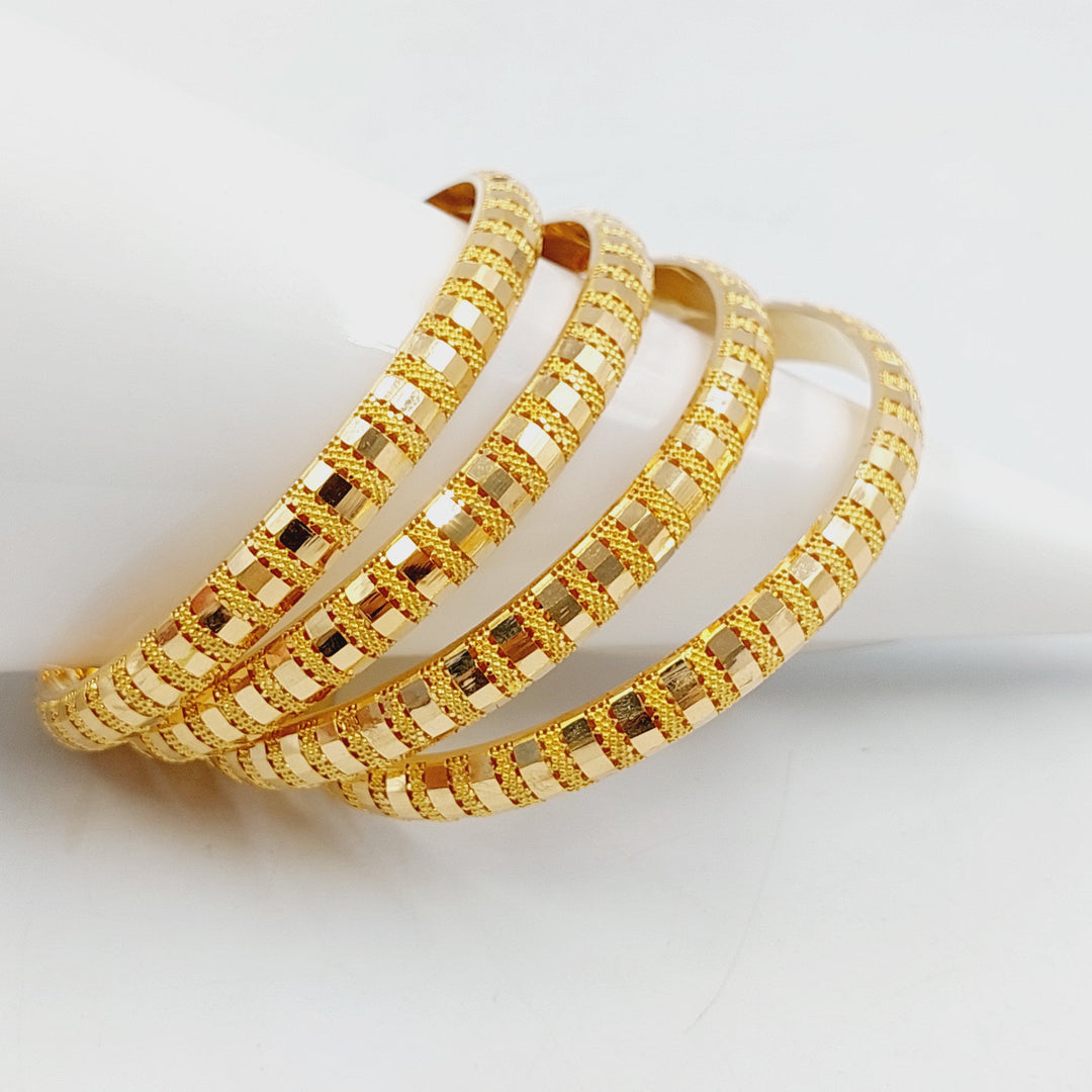 21K Gold Bahraini Bangle by Saeed Jewelry - Image 5