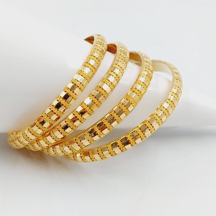 21K Gold Bahraini Bangle by Saeed Jewelry - Image 5