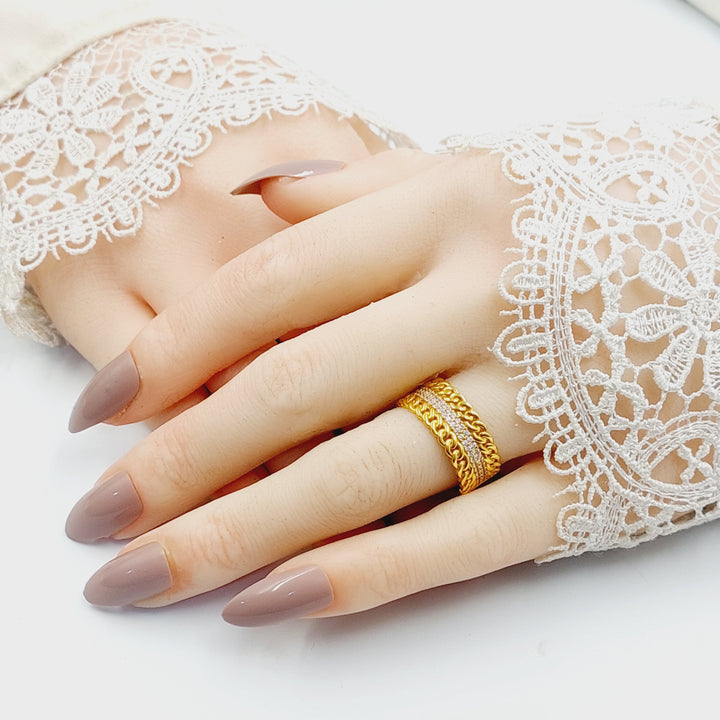 21K خاتم محجر تركي-Saeed Jewelry-Saeed Jewelry 