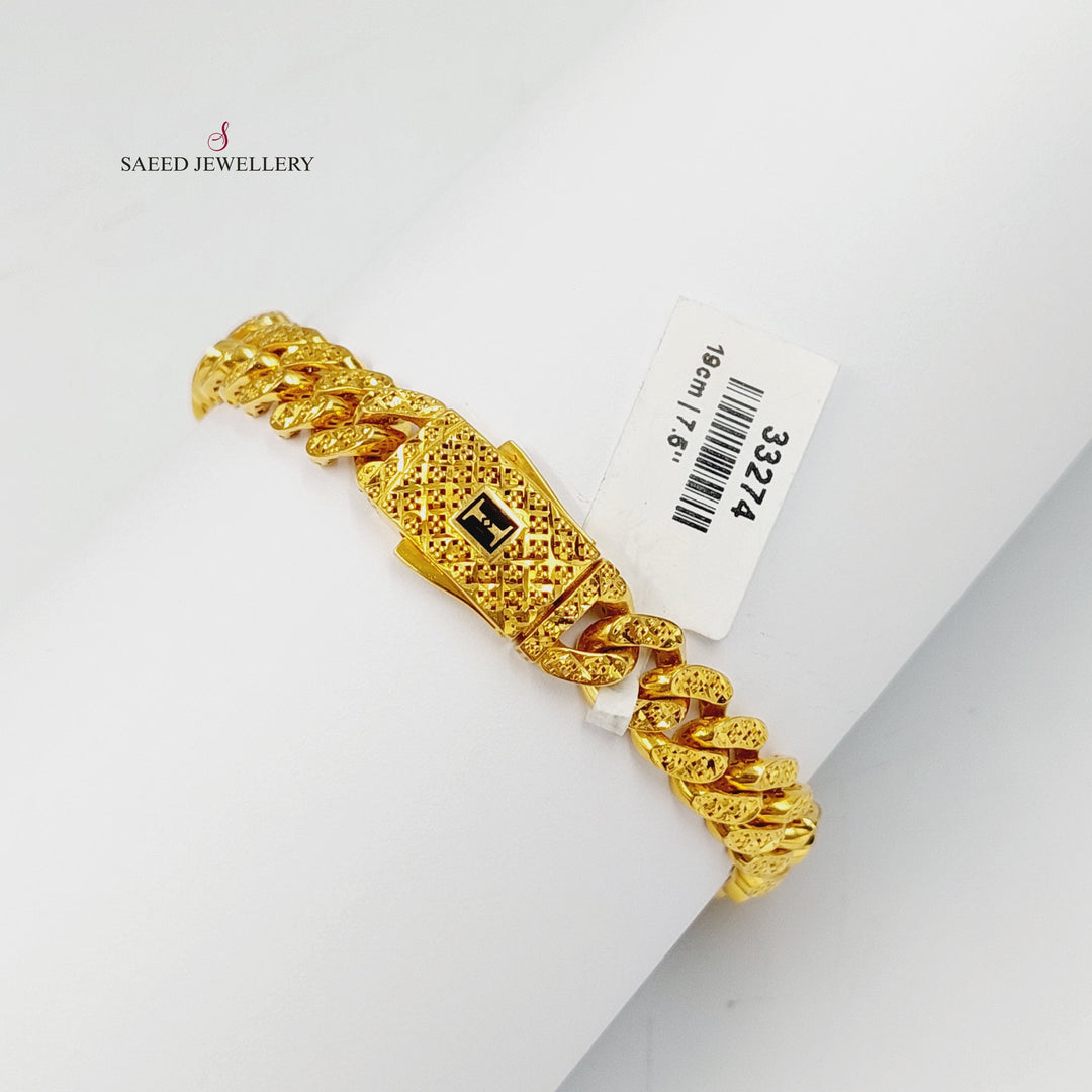 21K اسوارة حلقات مبسط-مجوهرات الشيخ سعيد-Saeed Jewelry 