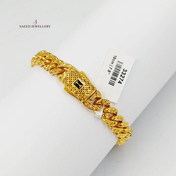 21K اسوارة حلقات مبسط-مجوهرات الشيخ سعيد-Saeed Jewelry 