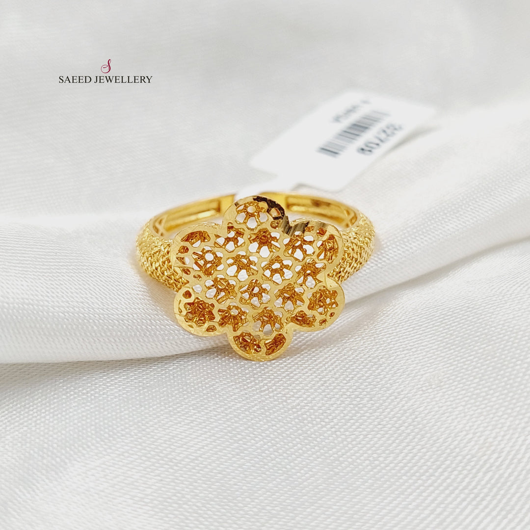 21K Gold Rose Ring by Saeed Jewelry - Image 4