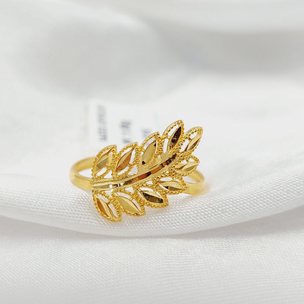 Leaf Ring Made of 21K Gold by Saeed Jewelry 