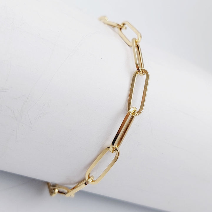 18K Gold Paperclip Bracelet by Saeed Jewelry - Image 8