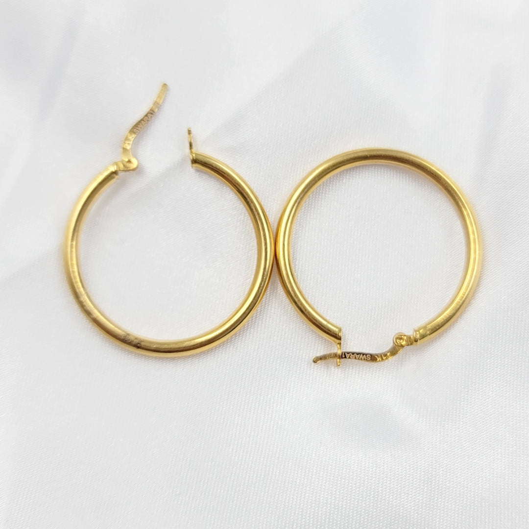 Hoop Earrings Made of 21K Gold by Saeed Jewelry 