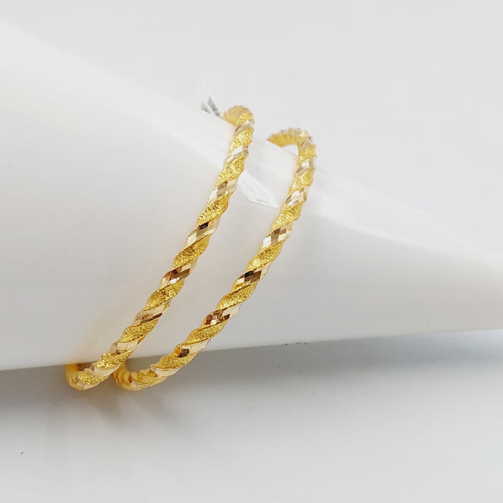 21K سحبة جدل مفرغ-مجوهرات الشيخ سعيد-Saeed Jewelry 