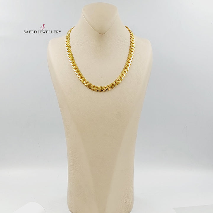 21K Gold Deluxe Cuban Links Necklace by Saeed Jewelry - Image 4