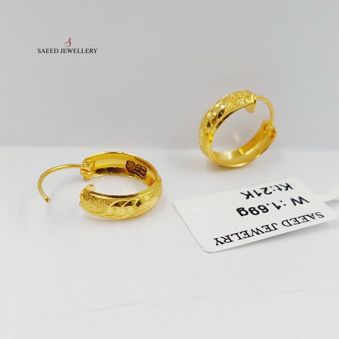 21K Gold Hoop Earrings by Saeed Jewelry - Image 5