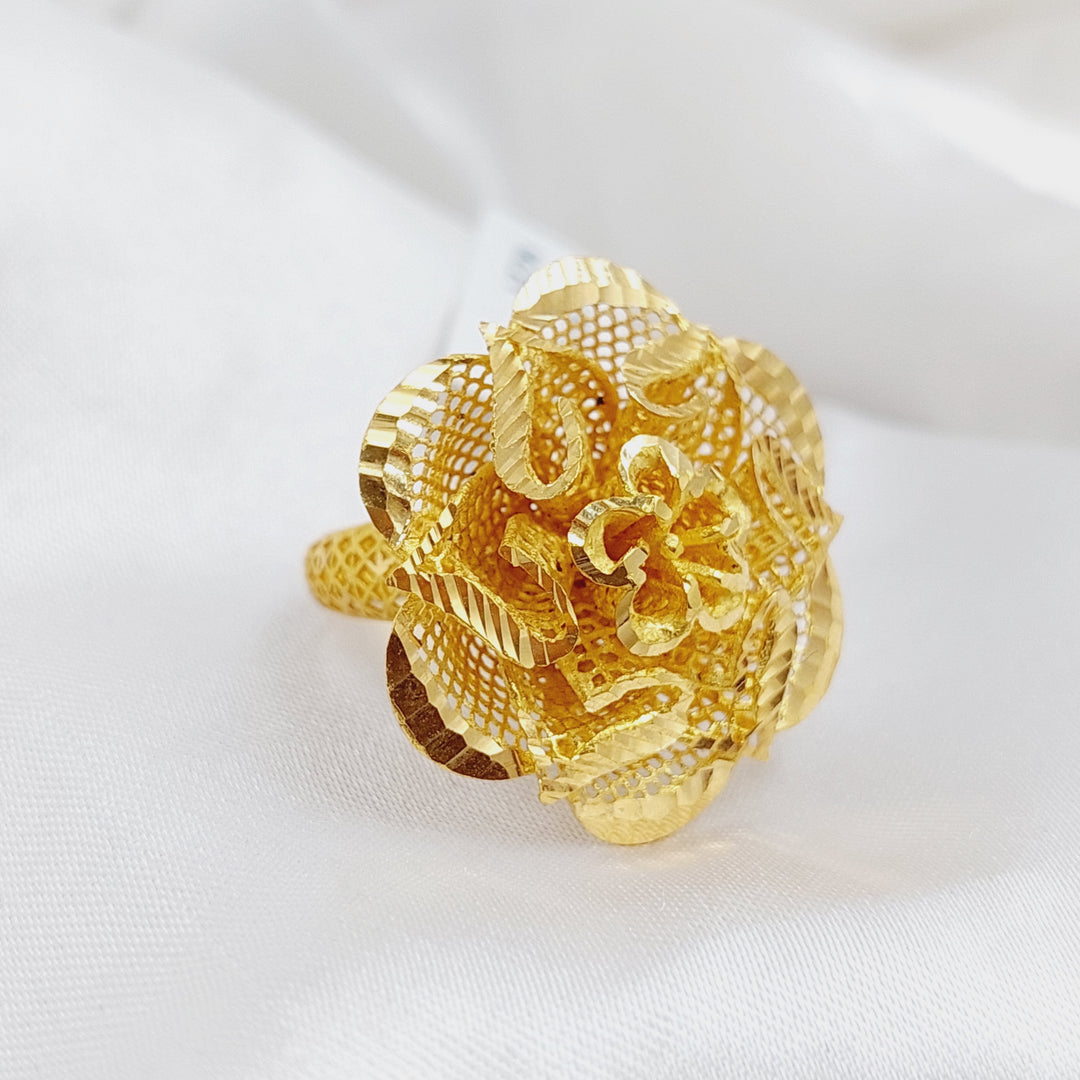 21K Gold Rose Ring by Saeed Jewelry - Image 7