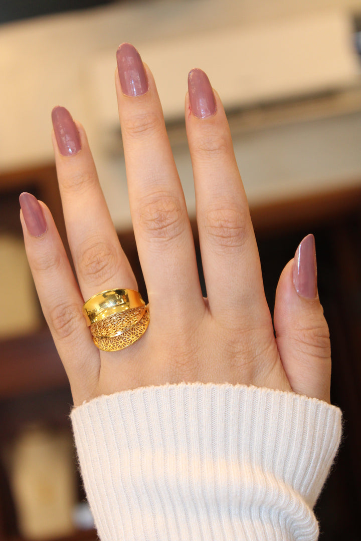 21K Gold Turkish Ring by Saeed Jewelry - Image 7