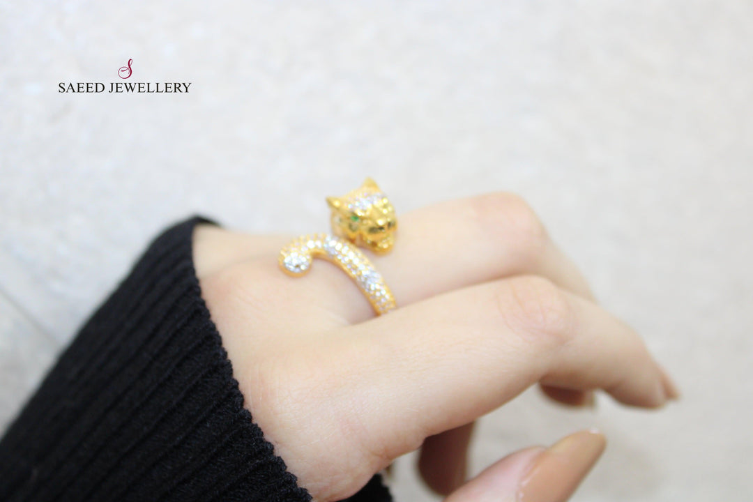 21K Gold Tiger Ring by Saeed Jewelry - Image 8